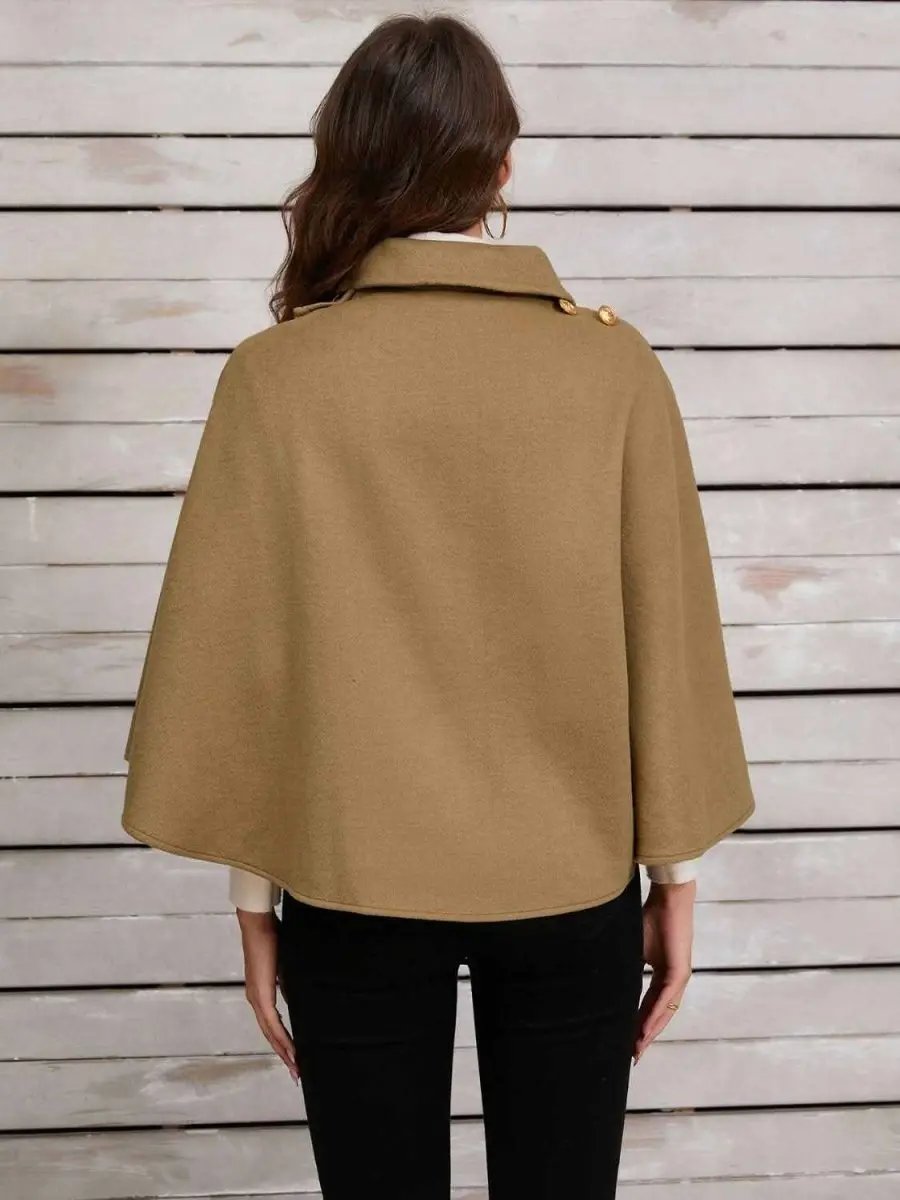 Collared Neck Cropped Cape - Love Salve